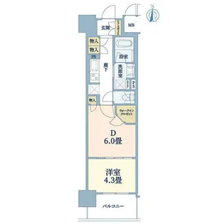 ブランズ大阪本町【4階】の間取り