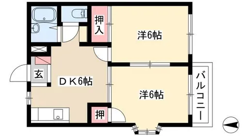 エレガンスハイツⅢ【2階】の間取り