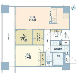 ウェリス・ジオ梅田レジデンス【5階】の間取り