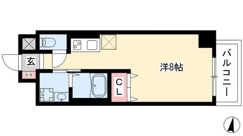 サン・名駅太閤ビル【1205号室】の間取り