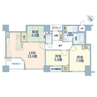 アパタワーズ神戸三宮【9階】の間取り