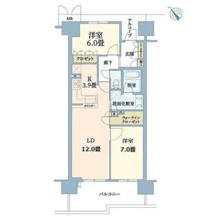 ベイサイドシティコスモスクエア駅前【5階】の間取り