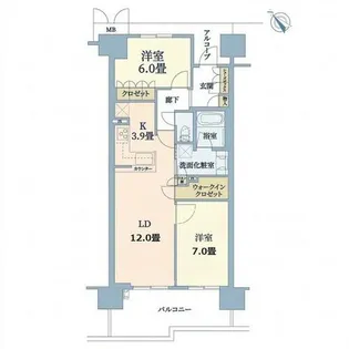 ベイサイドシティコスモスクエア駅前【5階】の間取り