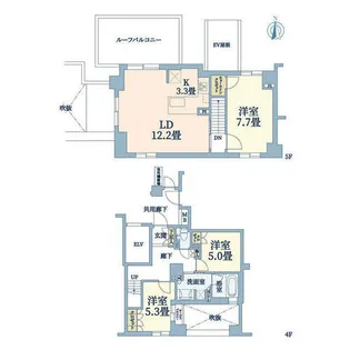 クレヴィア京都 御所西【4階】の間取り