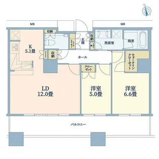The Kitahama【18階】の間取り