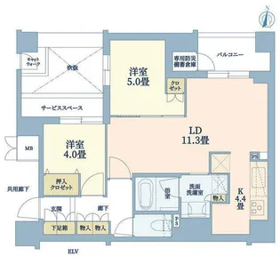 ジオ京都北大路【2階】の間取り