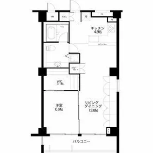 スクエア名駅南【8階】の間取り