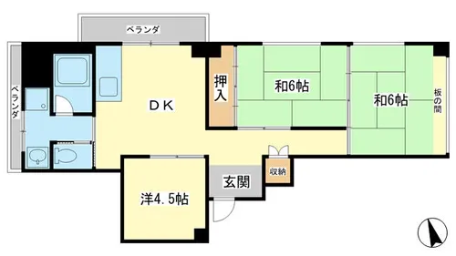 石田ビル【401号室】の間取り
