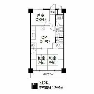 ジュネス21【302号室】の間取り