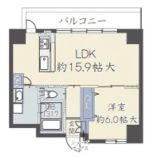 サンクステル【4階】の間取り