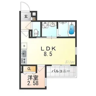 R-smart山科大宅【3階】の間取り