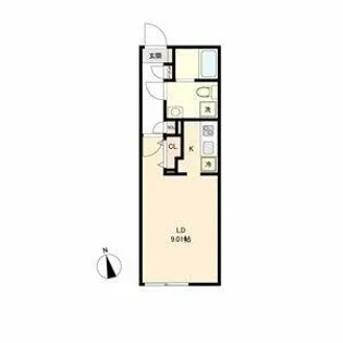 quador今池【0202号室】の間取り