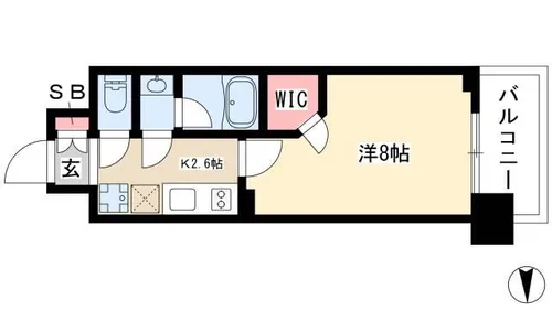 ブランシエスタ泉【0803号室】の間取り