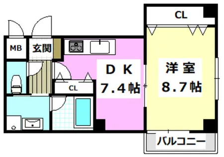 コンソレ南茨木【3階】の間取り