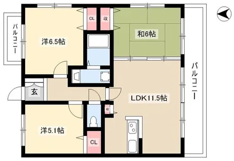 メゾンルミナス【2階】の間取り