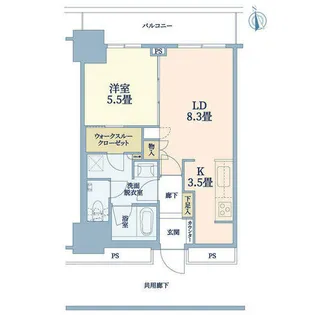 ルネッサなんばタワー【21階】の間取り
