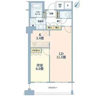 N4.TOWER【9階】の間取り