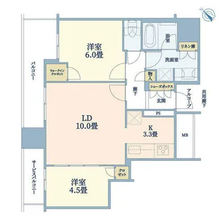 シエリアタワー中之島【17階】の間取り