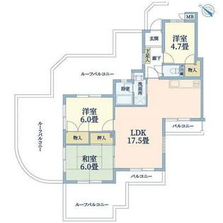 ライオンズマンション須磨離宮第二【3階】の間取り