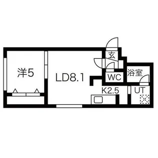 北海道札幌市中央区南十八条西7丁目【マンション】の間取り