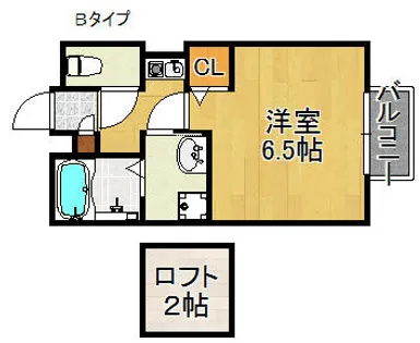 フローラ岡本A・B棟【2階】の間取り