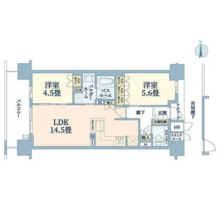 プレサンスロジェ高津公園【12階】の間取り