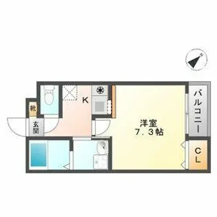 いにしえ今宿【302号室】の間取り