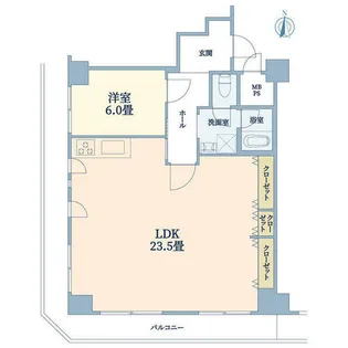 近鉄淀川リバーサイド【4階】の間取り
