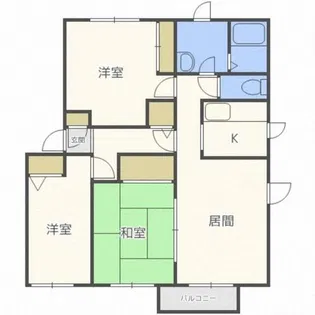 オークヒルコートE【2階】の間取り