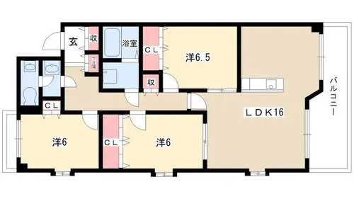 ガゾンドコリーヌシュドゥ【201号室】の間取り