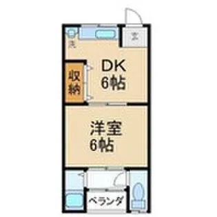 岡野マンション【405号室】の間取り