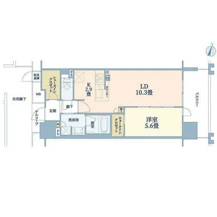 シエリア梅田豊崎【2階】の間取り