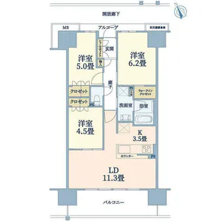ルネ加島駅前パークフロント【2階】の間取り