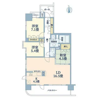 ネバーランド北梅田【5階】の間取り