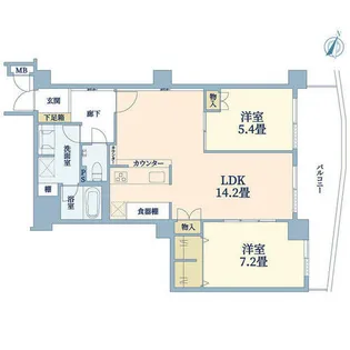 グラン・フェルティ本山【4階】の間取り