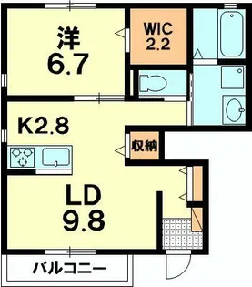 ユアメゾン唐崎A棟【1階】の間取り