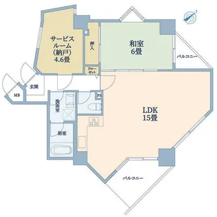 ノバオリンピアードタワー【9階】の間取り