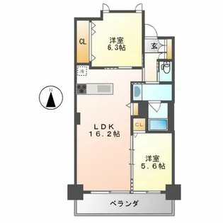 白壁リンクス【503号室】の間取り