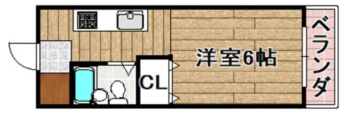 丸矢ハイツ【3階】の間取り