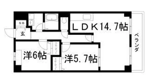 ドエル21【102号室】の間取り