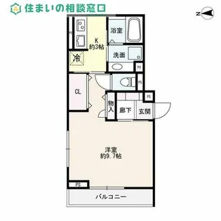 愛知県岡崎市久後崎町字堤下【アパート】の間取り