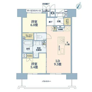 ジオ神戸三宮【3階】の間取り