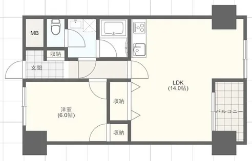 ル・マンド東延末【6階】の間取り