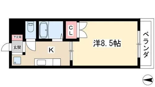サンライズ松本【4C号室】の間取り