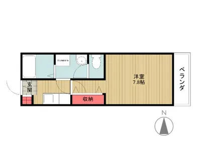 クレフラスト野並B棟【1階】の間取り