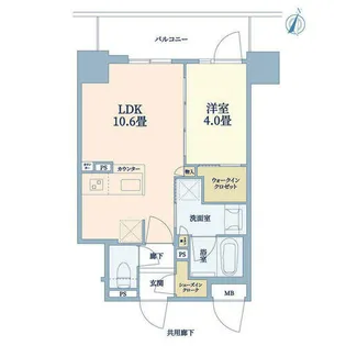 ファインレジデンス福島野田 The Garden【7階】の間取り