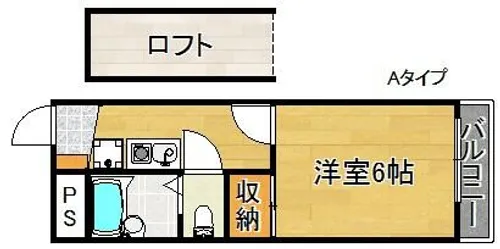 レオパレス芳山荘Ⅱ【1階】の間取り