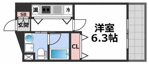 Celeb布施東【8階】の間取り