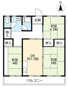 UR中央台【2090302号室】の間取り
