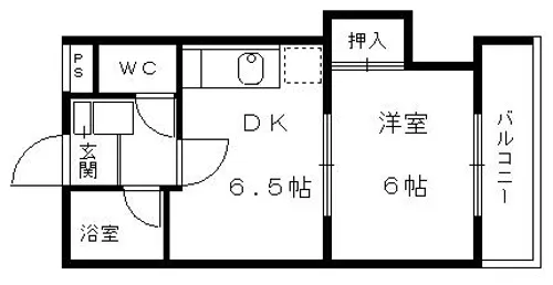グリーンビレッジ【206号室】の間取り